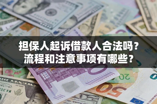 北京担保人起诉借款人合法吗？流程和注意事项有哪些？
