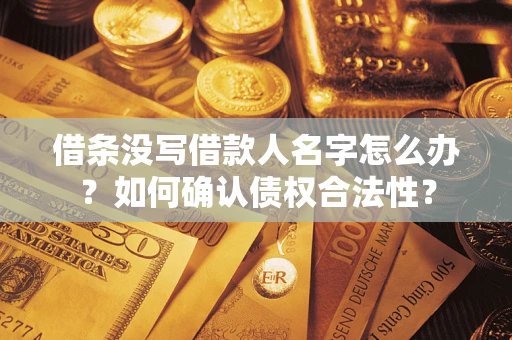 北京借条没写借款人名字怎么办？如何确认债权合法性？