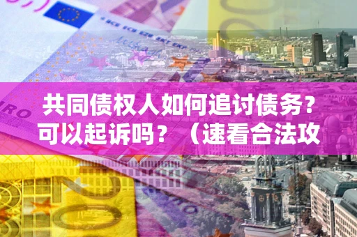北京共同债权人如何追讨债务？可以起诉吗？（速看合法攻略）