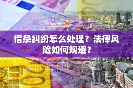 北京借条纠纷怎么处理？法律风险如何规避？